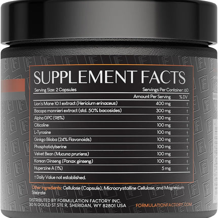 Formulation Factory Boss Mode 10-in-1 Nootropic – Focus & Memory Boost (2 Pack)