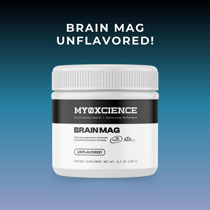 MYOXCIENCE Brain Mag | Magnesium L-Threonate Magtein & Magnesium Glycinate Powder (Unflavored) – 60 Servings
