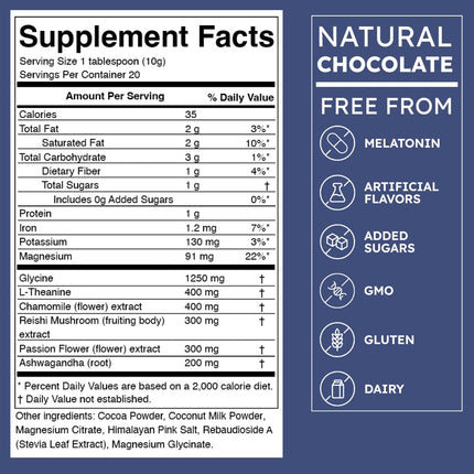 Brainoa Sleep Cocoa for Chocolate Lovers – No Melatonin, No Added Sugar