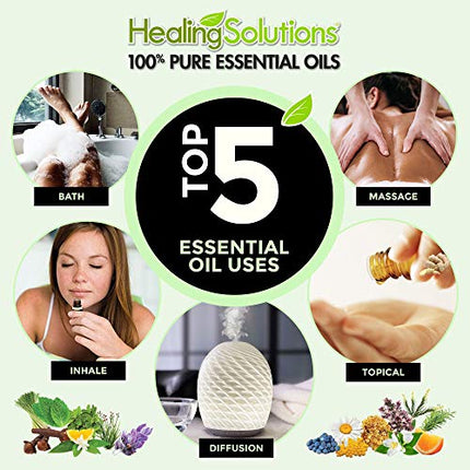 Healing Solutions Breathe Easy Organic Essential Oil - 1 oz (30ml) - Pure & Undiluted