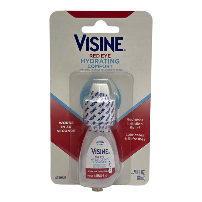 Brite Innovations Visne Red Eye Comfort Redness Relief Eye Drops – Fast 60-Second Relief, 0.28 Fl oz (8 mL) 2 Pack