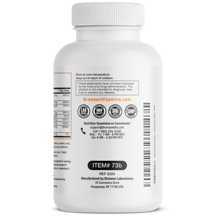 Bronson Super B Vitamin B Complex Sustained Release – 250 Tablets