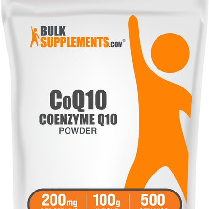 BulkSupplements CoQ10 Powder 200mg – Gluten Free, 100g Jar