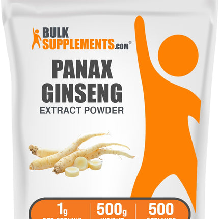 BulkSupplements Ginseng Root Extract Powder – Panax Ginseng Supplement, Vegan & Gluten Free, 1 g/serving, 500 g