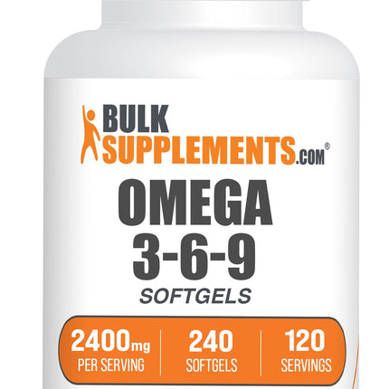 Omega 3-6-9 Softgels – Triple Omega from Flaxseed, Evening Primrose & Fish Oil | BulkSupplements.com | 240 Count