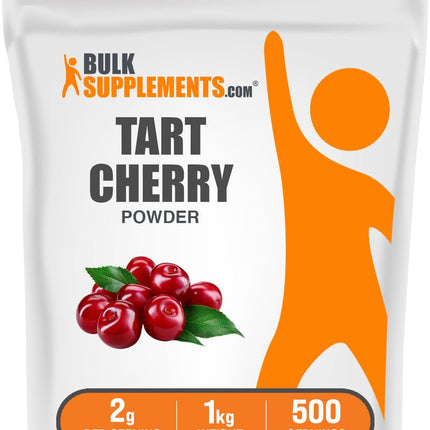 BulkSupplements Tart Cherry Powder - 1kg | Gluten Free, No Added Sugar
