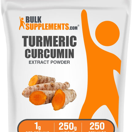 BulkSupplements Turmeric Extract Powder - Gluten Free, 1g per Serving, 250g