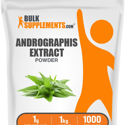 Andrographis Extract Powder - BulkSupplements, Andrographis Paniculata, 1g Serving, 1kg Pack