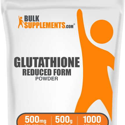 BulkSupplements Glutathione Reduced Powder – 500 mg per Serving, Gluten Free, 500 g