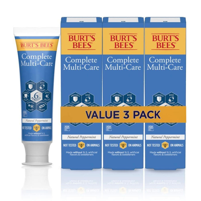 Burt's Bees Complete Multi-Care Toothpaste 4.7 oz – Pack of 3