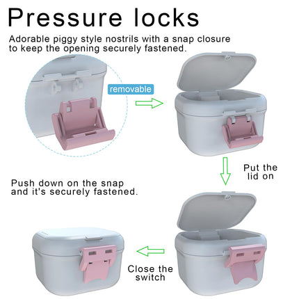 BVN Leakproof Denture Cup – Upgraded Carrying Storage & Travel Case (White/Pink)
