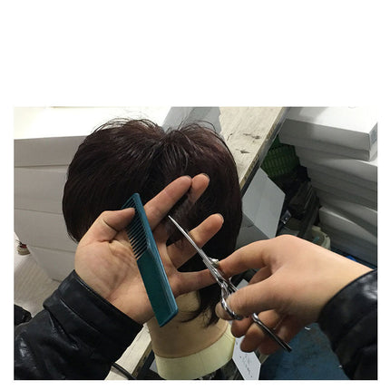 Short Hair Middle-aged And Elderly Men's Real Hair Wig