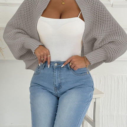 Women's Cardigan Short Coat Shawl Irregular Sweater