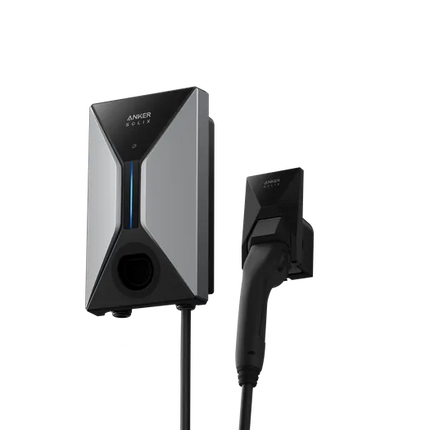 Anker SOLIX V1 7.4kW Smart EV Charger, Tethered Type 2 (5m Cable) with AI Solar Optimization and App Control