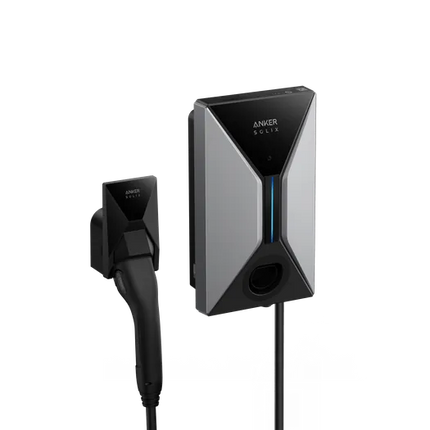 Anker SOLIX V1 7.4kW Smart EV Charger, Tethered Type 2 (5m Cable) with AI Solar Optimization and App Control