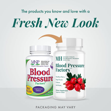 Michael's Blood Pressure Factors – 180 Vegetarian Tablets | Fluid Balance Support, Kosher & Gluten-Free