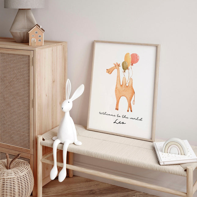 Animal prints for nursery decor Camel wall art print