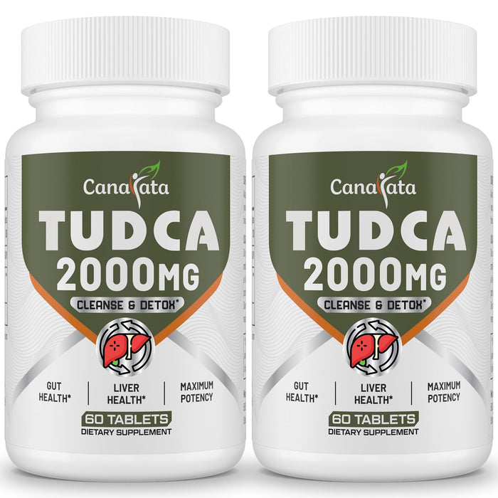 Canarata TUDCA 2000mg – Liver Detox, Bile Salts Support & Liver Health – 60 Day Supply