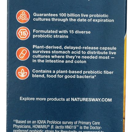 Nature's Way Fortify Optima Daily Probiotic — 100B CFUs, 15 Strains, 30 Count
