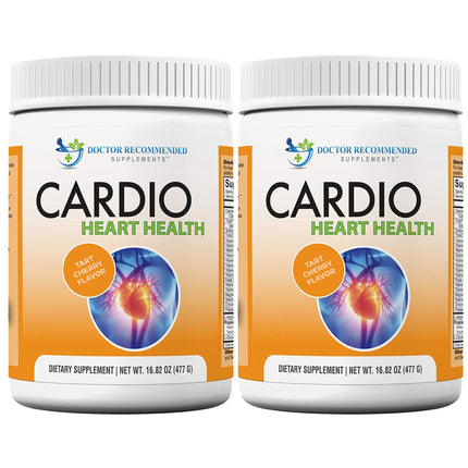 DOCTOR RECOMMENDED SUPPLEMENTS Cardio Heart Health Powder – L-Arginine 5000mg & L-Citrulline 1000mg, Tart Cherry Flavor (Pack of 2, 16.82 oz / 33.64 oz total)