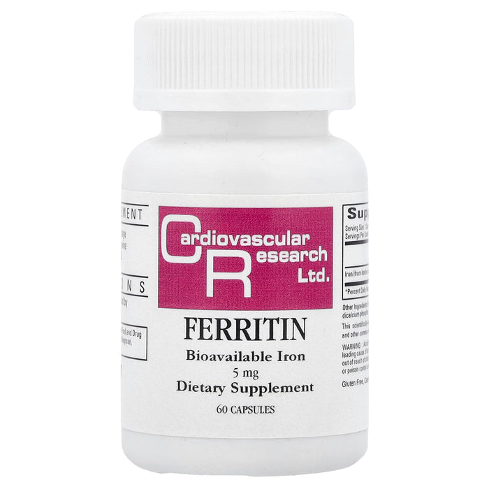 Cardiovascular Research Ferritin Capsules, 60 Count – Bioavailable Iron