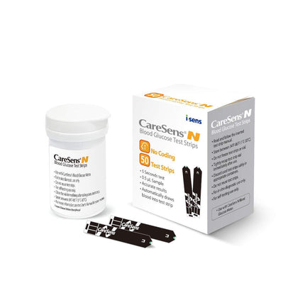 CareSens N Blood Glucose Test Strips (50 ct) - For CareSens N Family Meters