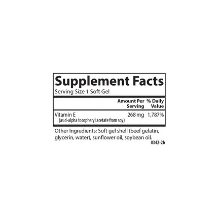 Carlson E-Gems 400 IU Vitamin E – Heart Health & Wellness | 200 Softgels