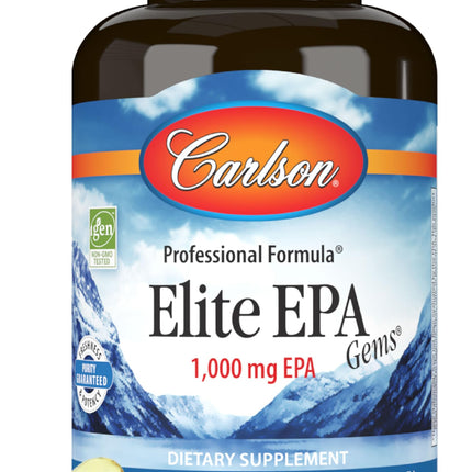 Carlson Elite EPA Gems 1000 mg EPA Fish Oil — Wild-Caught Norwegian, 60 Softgels
