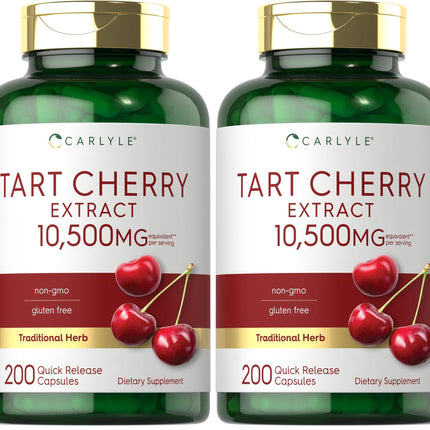 Carlyle Tart Cherry Capsules – 10,500mg, Pack of 2 | Non-GMO, Gluten Free | Tart Cherry Juice Extract