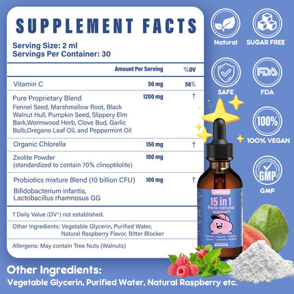 Cartiverse Parasite Cleanse: Zeolite Detox Drops for Humans & Kids