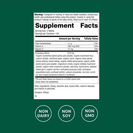 Standard Process Cataplex A-C-P: Healthy Cell & Tissue Support - 360 Tablets (120 Servings) - Non-Dairy & Non-Soy