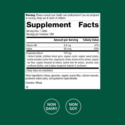 Standard Process Cataplex F – Vitamin B6 & Iodine for Thyroid Support, Non-Dairy & Non-Soy, 90 Tablets