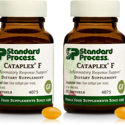 Standard Process Cataplex F – Whole Food Supplement for Metabolism, Skin & Hair Health | Flaxseed Oil, Vitamin B6 | 60 Softgels, Pack of 2