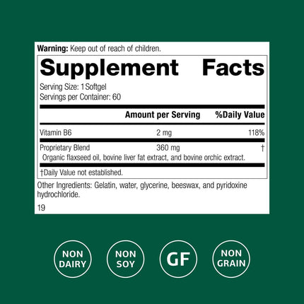 Standard Process Cataplex F – Whole Food Supplement for Metabolism, Skin & Hair Health | Flaxseed Oil, Vitamin B6 | 60 Softgels, Pack of 2