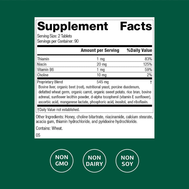 Cataplex B by Standard Process – Nervous System & Heart Health | Energy & Metabolism | 180 Tablets