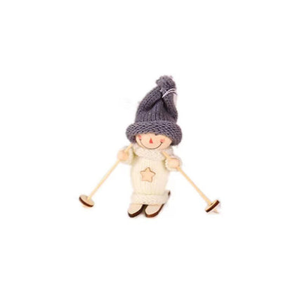 Creative Christmas Decoration Wooden Ski Doll