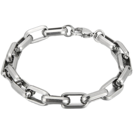 Men's Titanium Steel Bracelet Ins Niche Design Hip-hop Geometric Bracelet