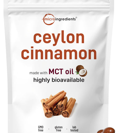 Ceylon Cinnamon Softgels with MCT Oil | 300 Count | Micro Ingredients