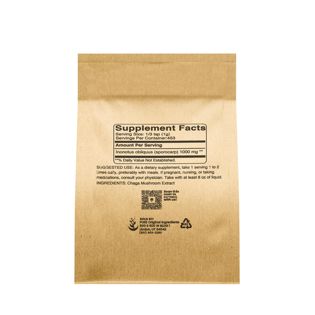 Chaga Extract Powder (1 lb) – Pure Original Ingredients Mushroom Supplement | Always Pure