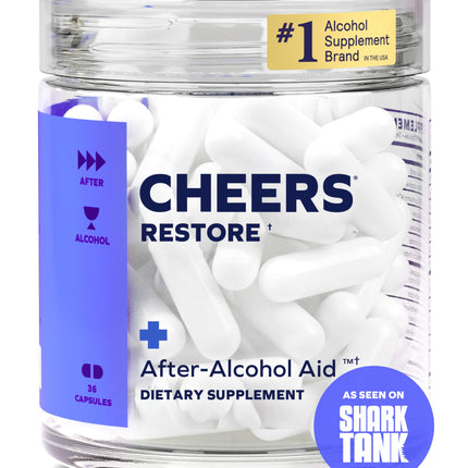 Cheers Restore | DHM + L-Cysteine Supplement for After-Drinking Support | 12 Doses