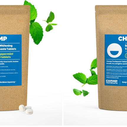 Chomp Peppermint Toothpaste Tablets Refill (Pack of 2) - 60 Tablets