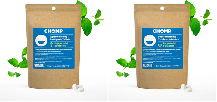 Chomp Peppermint Toothpaste Tablets Refill (Pack of 2) - 60 Tablets