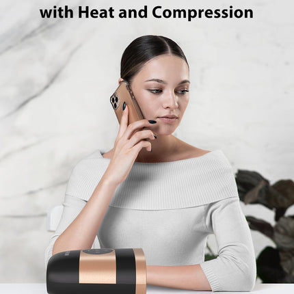 CINCOM Upgraded Hand Massager with Heat & Compression – Cordless & Rechargeable
