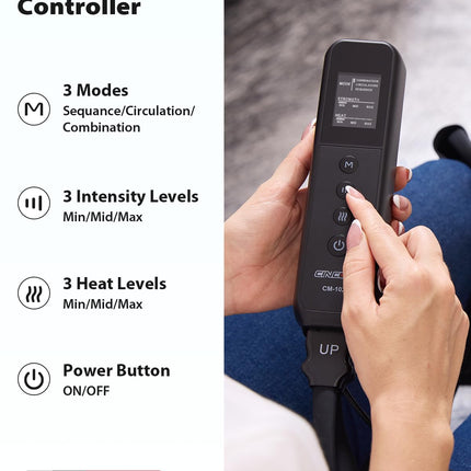 CINCOM Leg Massager with Heat & Compression – 360° Foot & Calf Massage