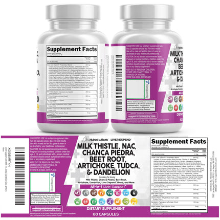 Clean Nutraceuticals Liver Defend 28-in-1 – Milk Thistle, NAC, Chanca Piedra & TUDCA, 2 Pack