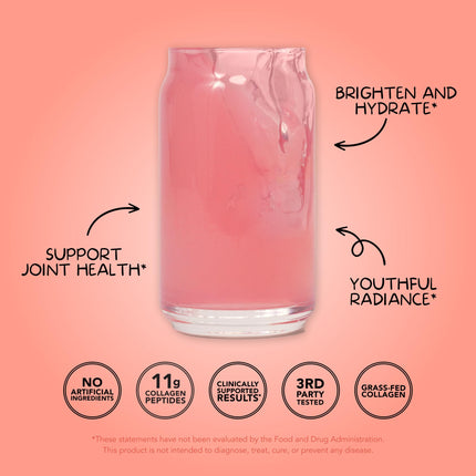 Clean Simple Eats Collagen + Beauty Blend Ruby Red Raspberry, 30 Servings