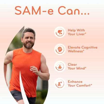 Clear Formulas SAM-e 500mg - High Strength Bioactive SAM-e for Liver & Mood Support