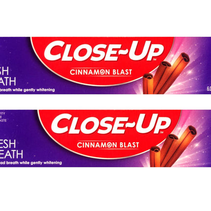 Close-Up Cinnamon Anticavity Fluoride Toothpaste 6 Ounce Pack of 2