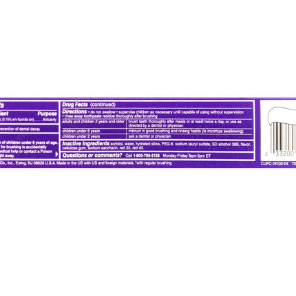 Close-Up Cinnamon Anticavity Fluoride Toothpaste 6 Ounce Pack of 2