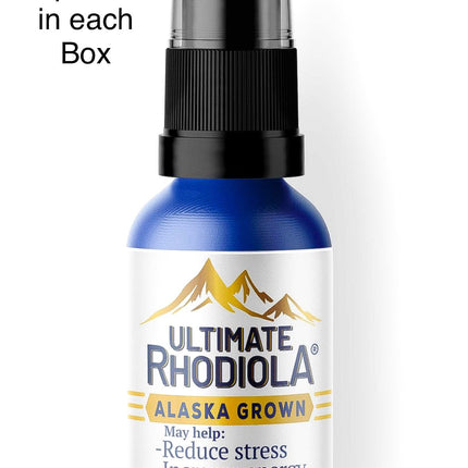 Ultimate Rhodiola® Alaska Grown, Alcohol Free, Certified Organic Rhodiola rosea Tincture, CO2 extracted, Reduce Stress, Improve Energy and Mood, Adaptogen, Nootropic, 3rd Party Tested